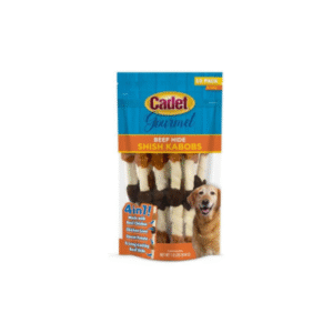 Cadet X-Large Dog Treat, 4-in-1 Beef Hide Shish Kabobs, 10 ct