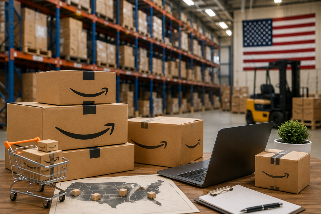 Amazon FBA Wholesale Distributor ware house inventory boxes